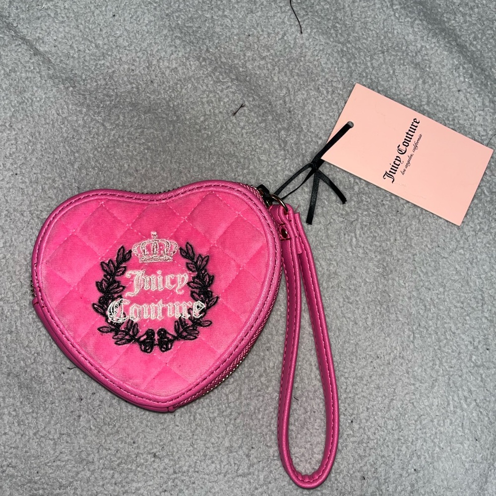 Juicy Couture Vibrant Pink Heart Wristlet